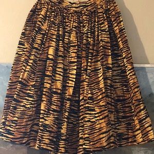 Pinup Girl Deadly Dames Tiger Print Circle Skirt M